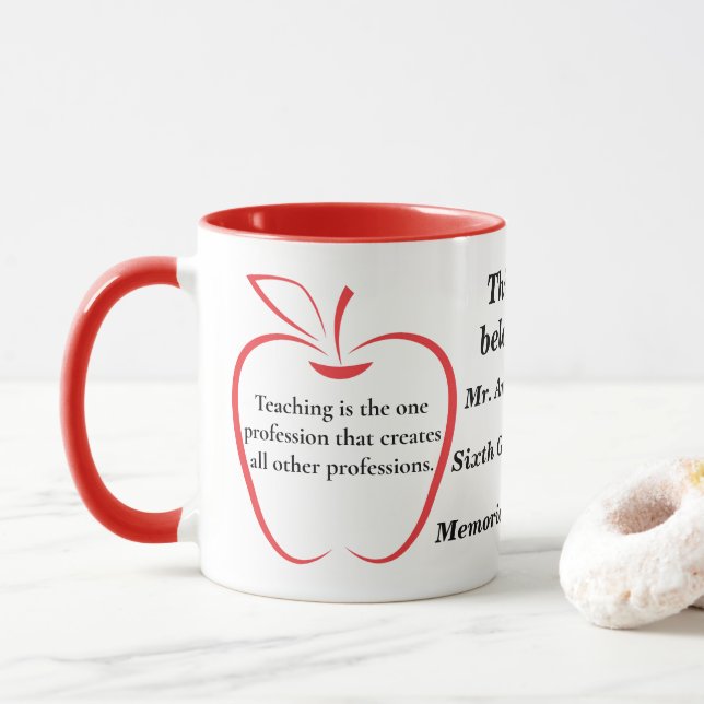 Teacher's Customizable Mug (With Donut)