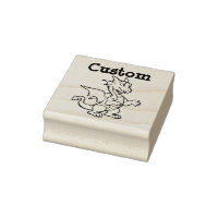 Teacher's customizable stamp - Cartoon Dragon | Zazzle