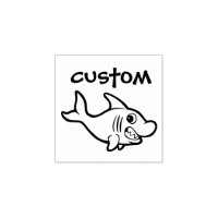 Teacher's customizable stamp - Cartoon Shark | Zazzle