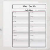 Teacher's Daily Planner (Front/Back)
