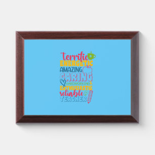Teacher's Day Amazing Caring Teacher Award Plaque