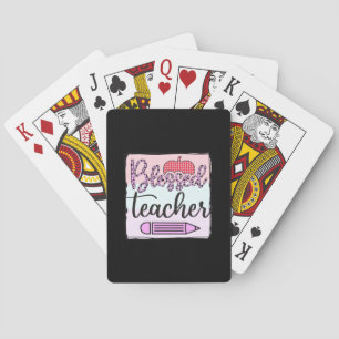 Teacher's Day Blessed Teacher Poker Cards