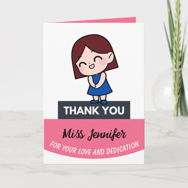 Teacher's Day Card, Personalized Appreciation Card (Front)