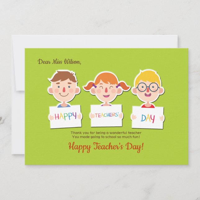 Teacher's Day Greeting Card (Front)
