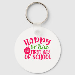 Teacher's Day Happy Online First Day Of School Keychain