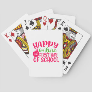 Teacher's Day Happy Online First Day Of School Poker Cards