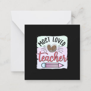 Teacher's Day Most Loved Teachers Note Card