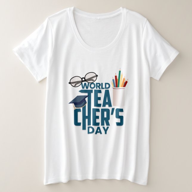 Teachers Day  Plus Size T-Shirt (Design Front)