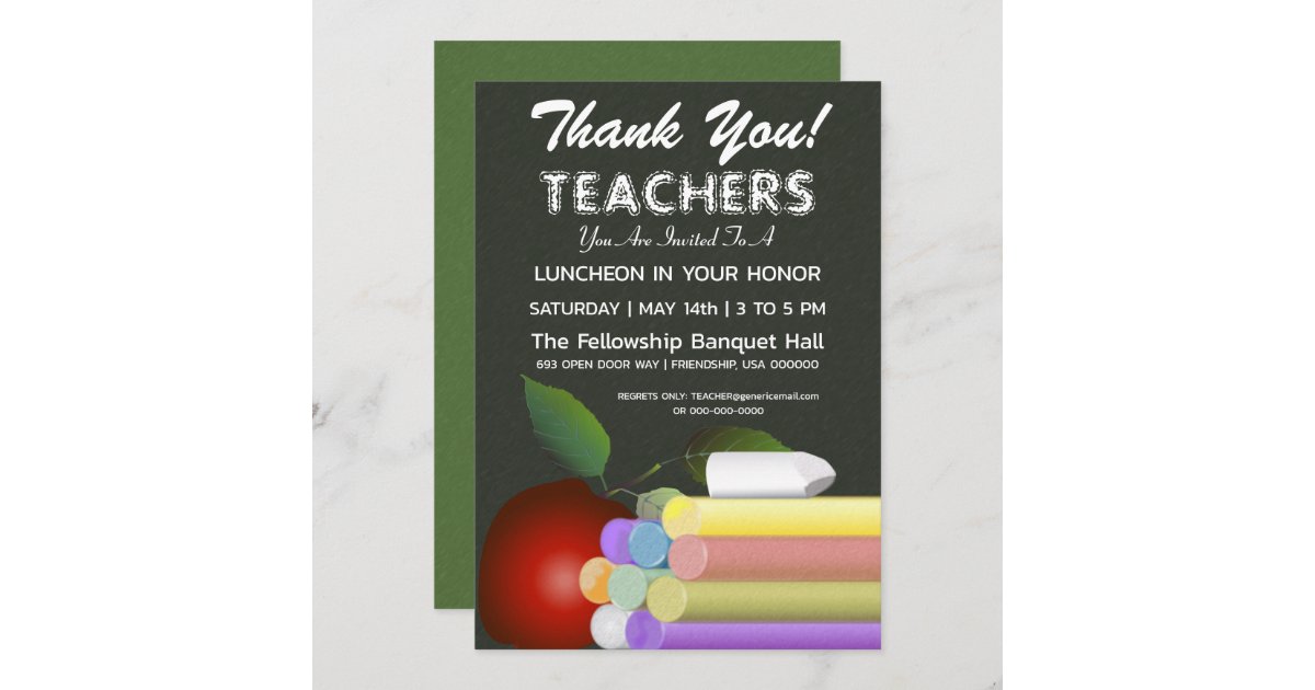 Teachers Day | Teacher Appreciation Invitations | Zazzle