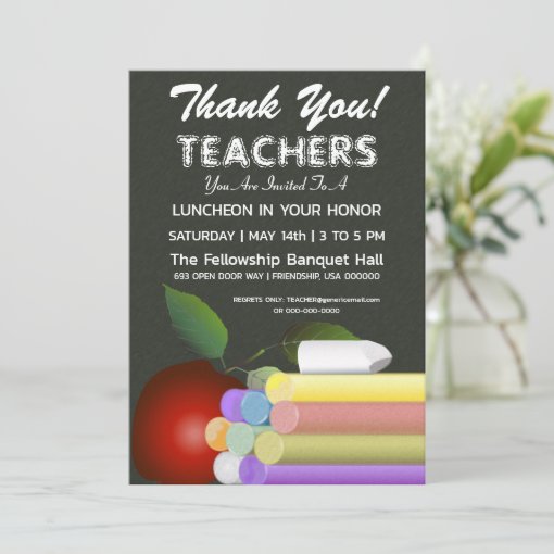 Teachers Day | Teacher Appreciation Invitations | Zazzle