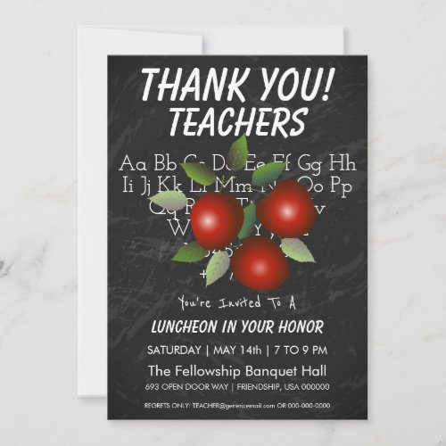 Teachers Day  Teacher Appreciation Invitations