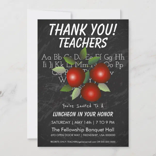 Teachers Day | Teacher Appreciation Invitations | Zazzle