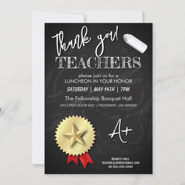 Teachers Day | Teacher Appreciation Invitations (Front)