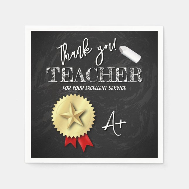 Teachers Day | Teacher Appreciation Napkins (Front)