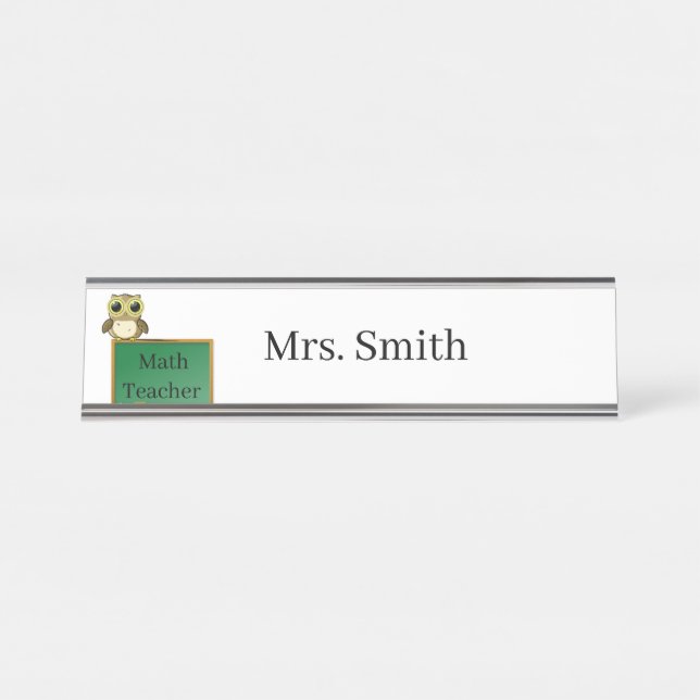 Teacher's Desk Name Plate (Front)