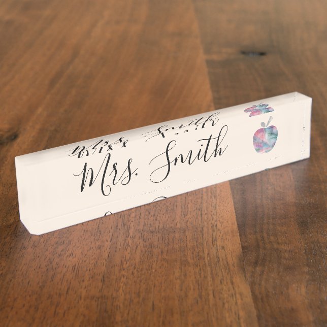 Teacher's Desk Name Plate (Side)
