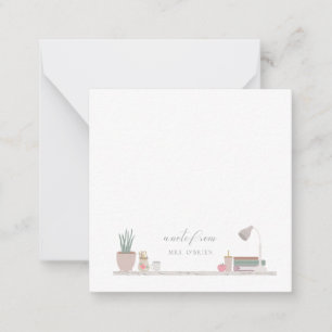 Teacher's Desk Note Card