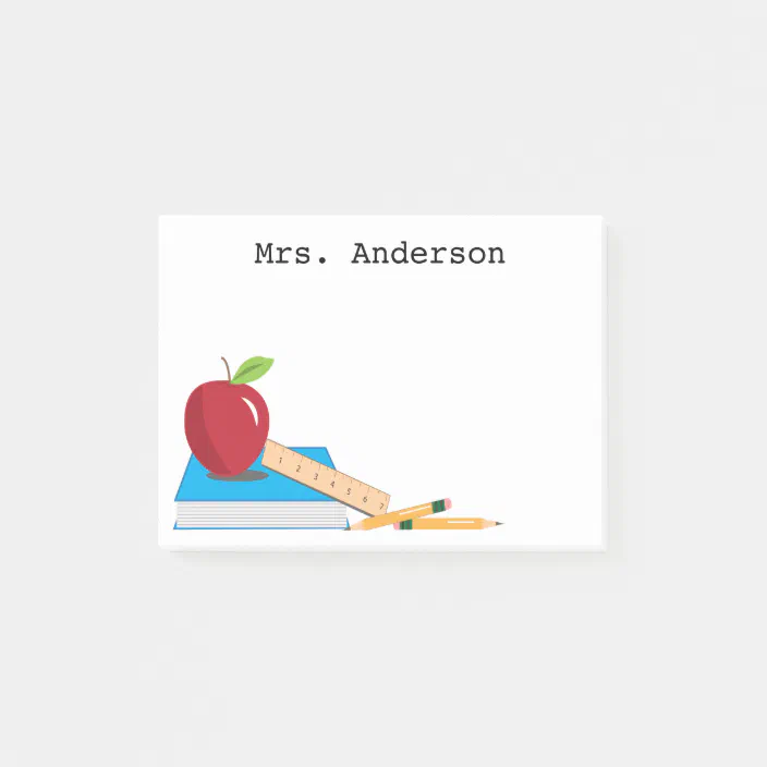 Teacher S Desk Personalized Sticky Note Pad Zazzle Desk Personalized Sticky Note Pad