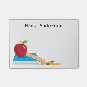 Teacher's Desk Personalized Sticky Note Pad