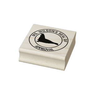 Teacher's Elephant Seal of Approval Rubber Stamp