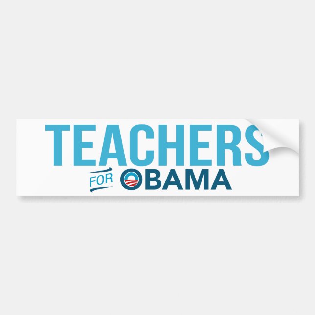 Teachers For Barack Obama Bumper Sticker 2012 (Front)