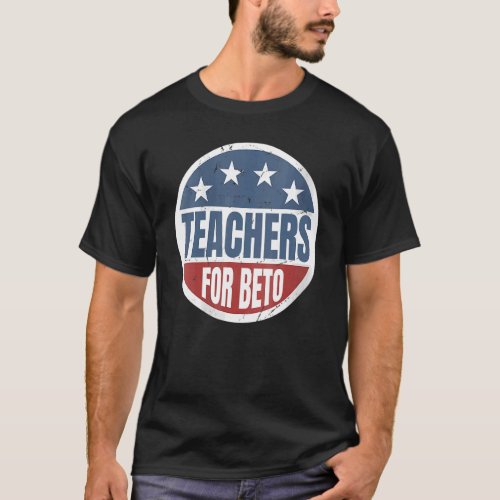Teachers For Beto Texas American Flag Vintage T_Shirt