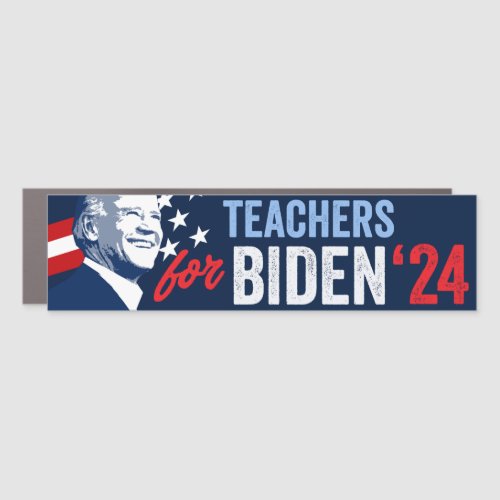 Teachers for Biden 2024 Bumper Car Magnet