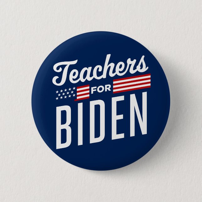 Teachers for Biden 2024 Button (Front)