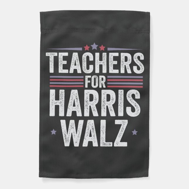 Teachers for Harris Walz 2024 Election Kamala Tim  Garden Flag (Front)