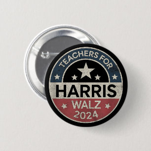 Teachers For Kamala Harris Tim Walz 2024 Button