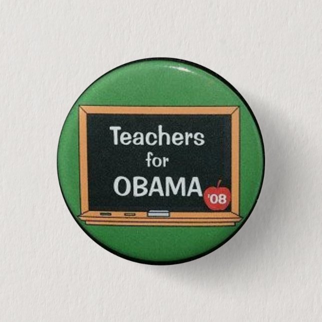 Teachers for Obama Pinback Button (Front)