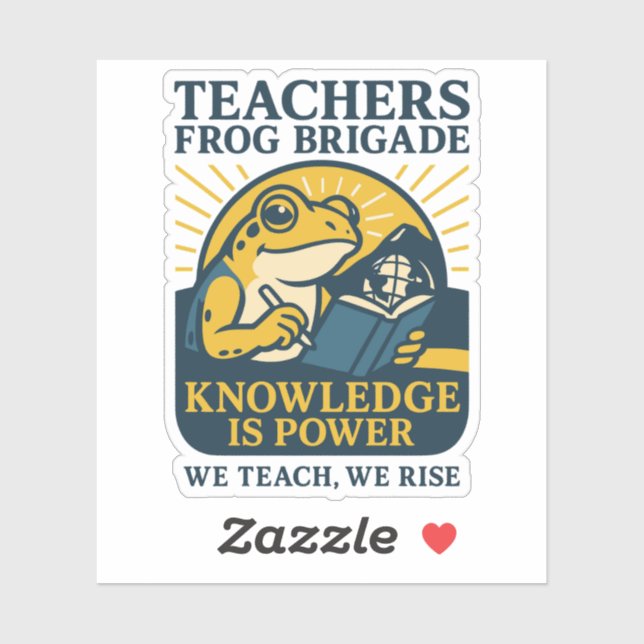 Teachers Frog Brigade – Knowledge Is Power Sticker (Sheet)
