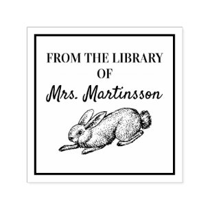 Teacher's From the Library Bunny Rabbit Self-inking Stamp