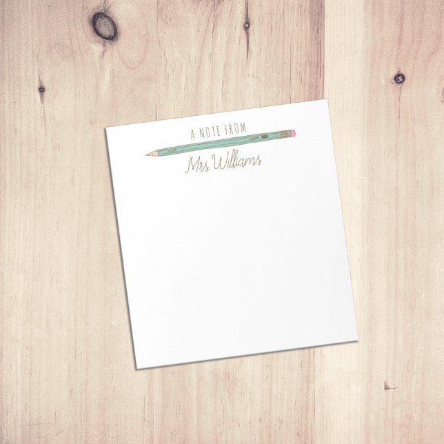 Teachers Gift Custom Illustrated Pencil  Notepad (Creator Uploaded)