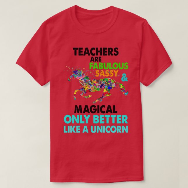 Teachers Gift teachers are fabulous sassy amp magi T-Shirt (Design Front)