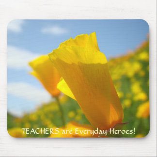 TEACHERS GIFTS Mousepad Poppy Flowers Mouse pads
