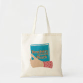 CafePress Cute Koala Teacher Tote Bag - Natural Canvas Reusable Shopping Bag With Fun Pun Print