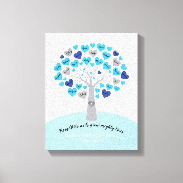 TEACHERS GRADUATION GIFT Tree Memory Keepsake Canvas Print (Front)