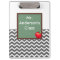 Teachers Gray Chevron Chalkboard Clipboard