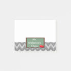 Teachers Gray Chevron Chalkboard Post-it® Notes