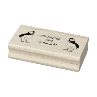 Teachers Great Job Puffin Rubber Stamp