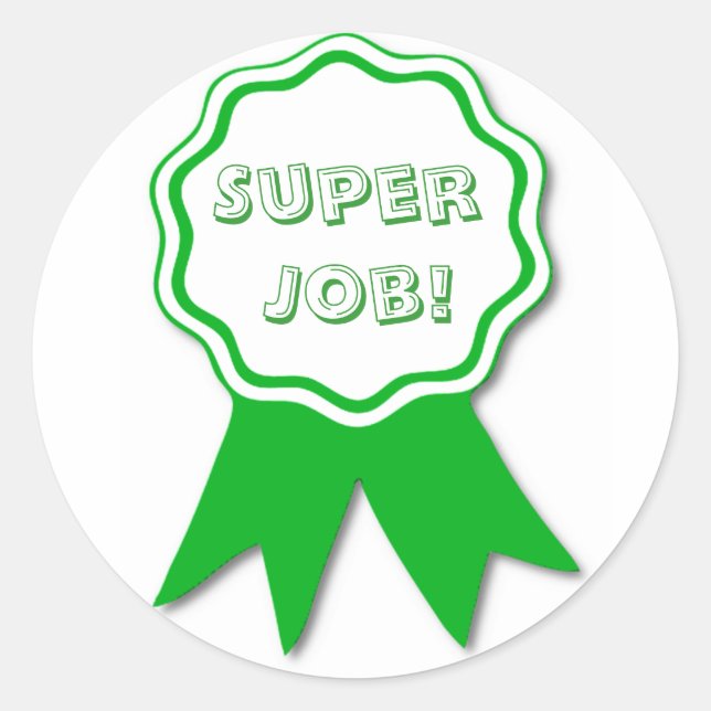 Teacher's Green Ribbon Reward Stickers (Front)