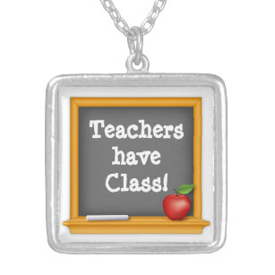 Teachers have Class! Silver Plated Necklace