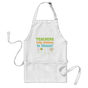Teachers Help Children Bloom Adult Apron