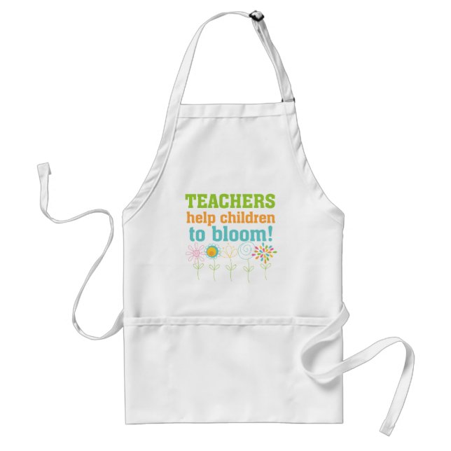 Teachers Help Children Bloom Adult Apron (Front)