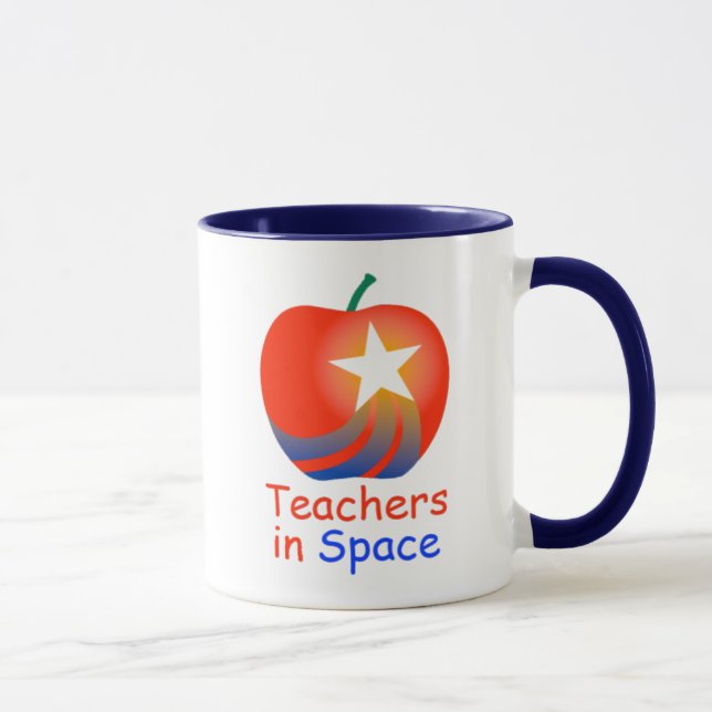 Teachers in Space Ringer Mug (Blue) (Right)