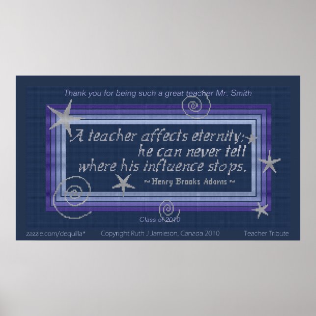 TEACHER'S INFLUENCE POSTER (Front)