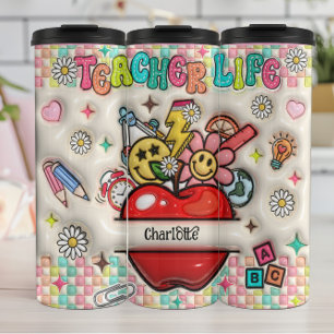 Teachers: Inspire, Grow, Hearts, Minds Thermal Tumbler