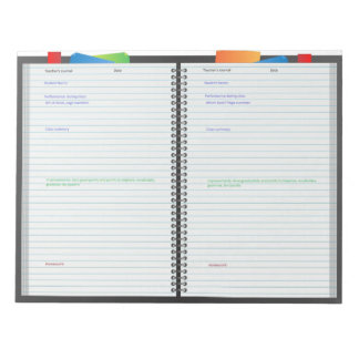 Teacher's Journal Pad to track online students.  