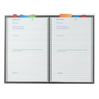 Teacher's Journal Pad to track online students. 